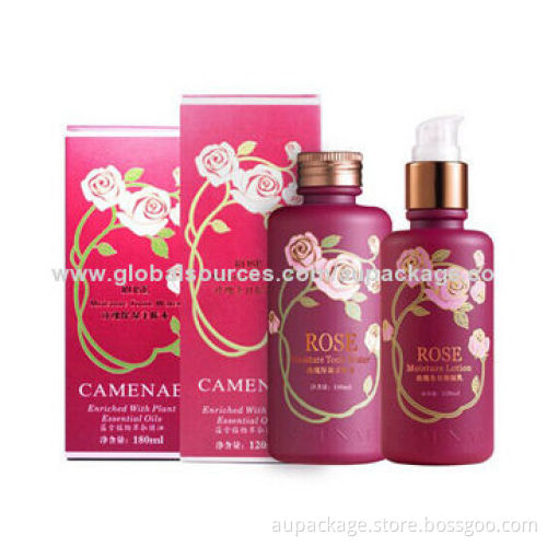 Cosmetic Boxes with Gold Hot Stamping, Various Shapes Can be Customized